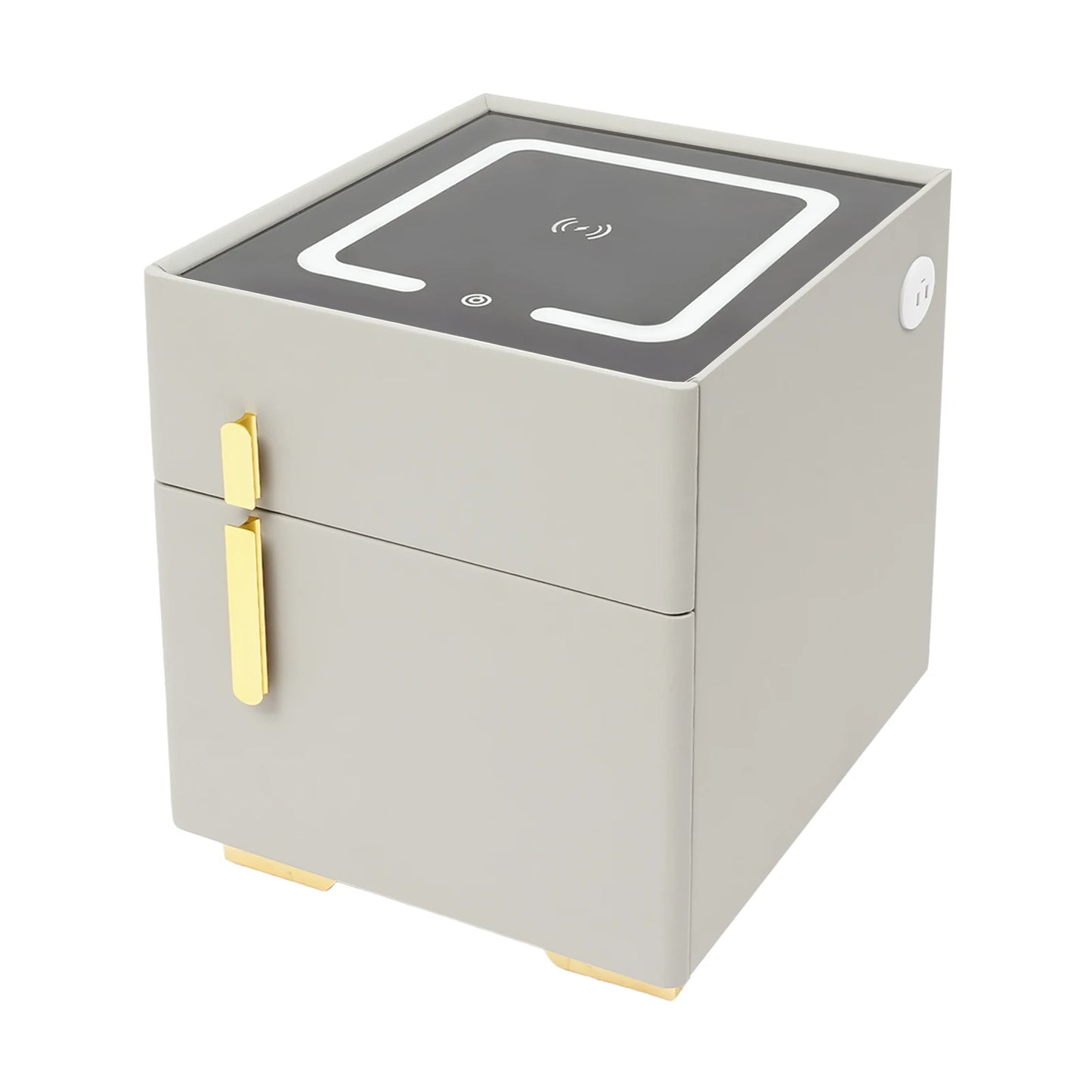 Bymaocar Modern Nightstand With Two Drawers And Wireless Charging