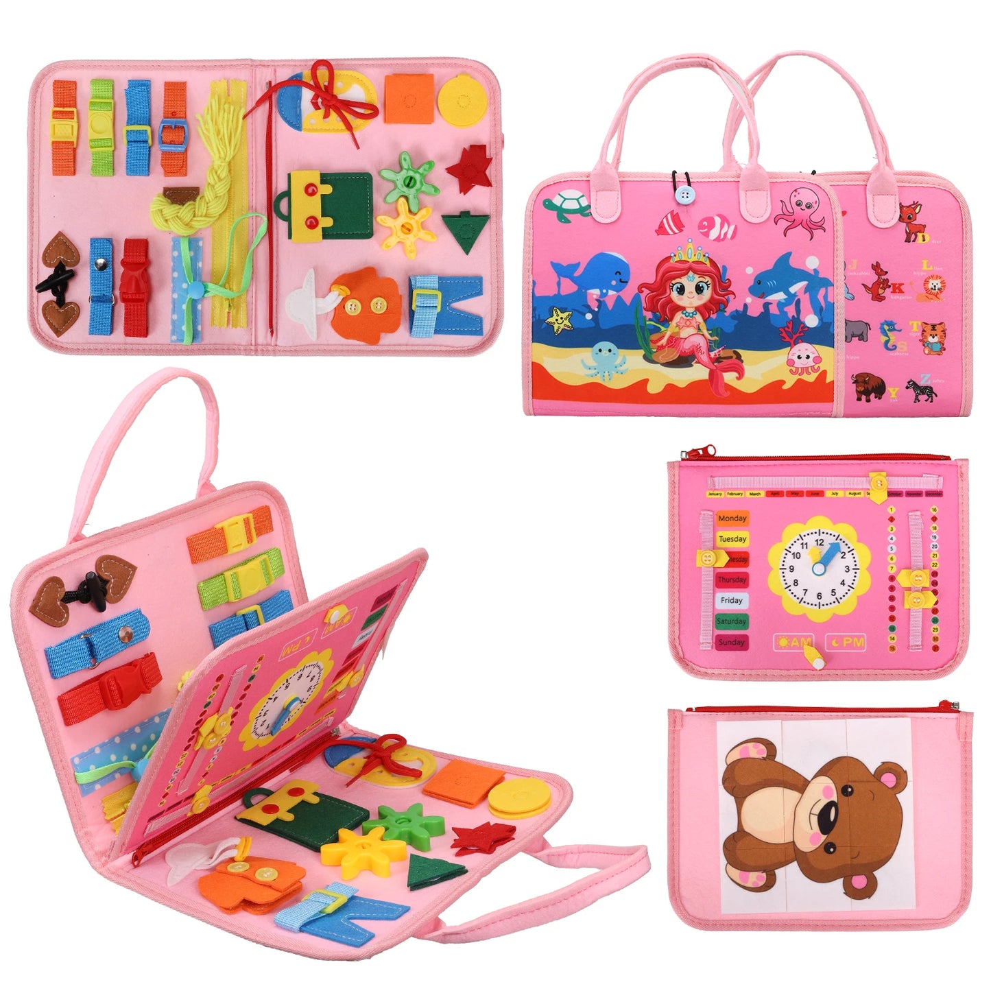 Busy Board Montessori Toy for Toddlers Sensory Learning