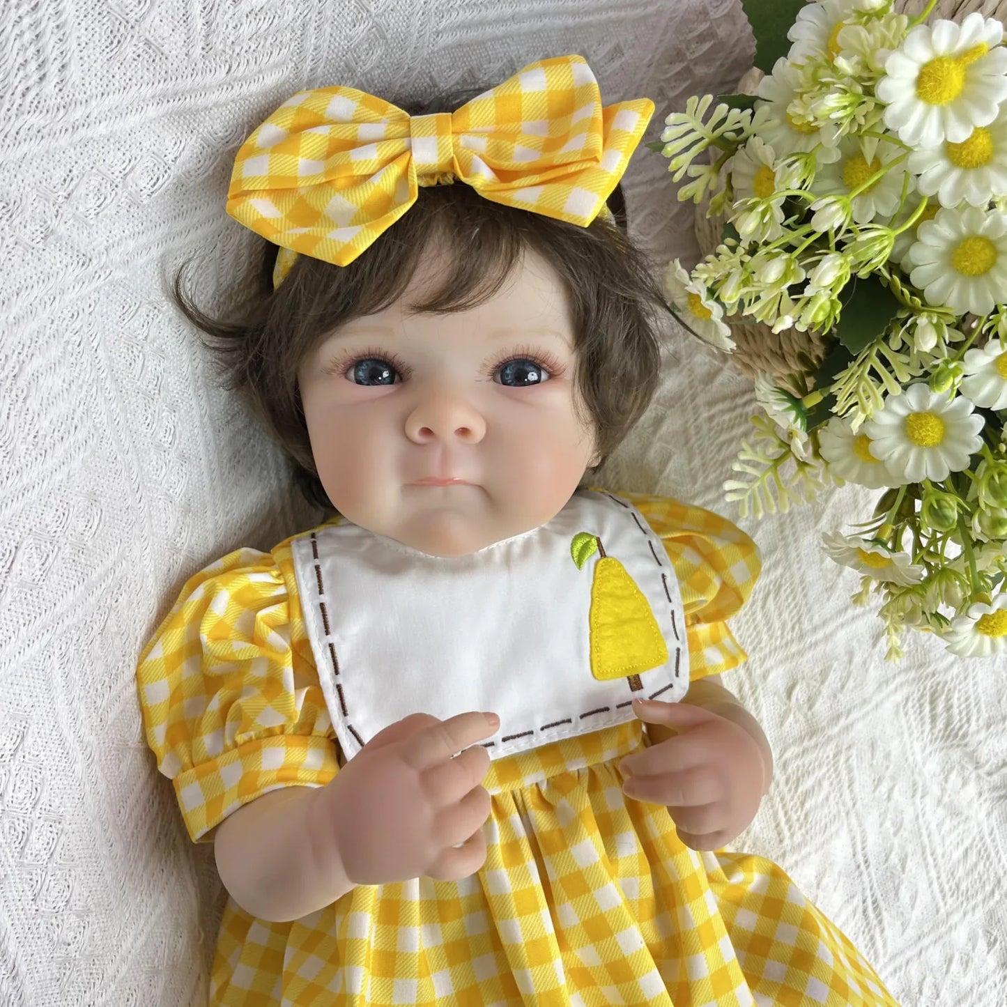 BZDOLL Full Vinyl Body Reborn Baby Doll Lifelike Handmade Gift