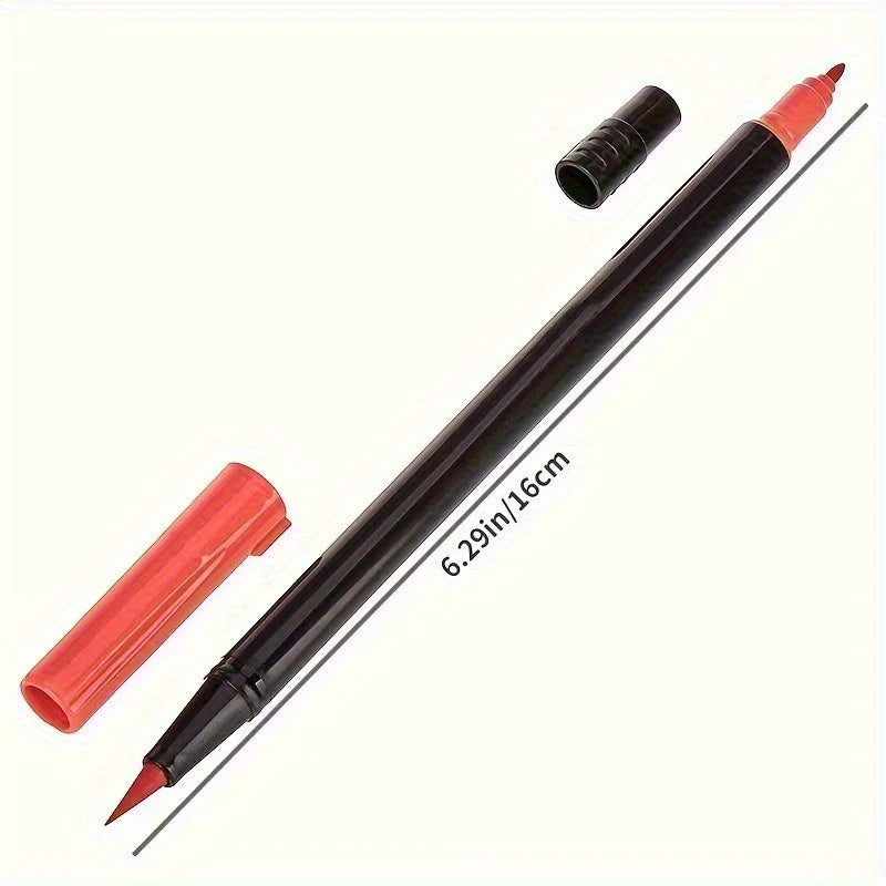 Vibrant Double Ended Watercolor Markers 24 Colors Art Set