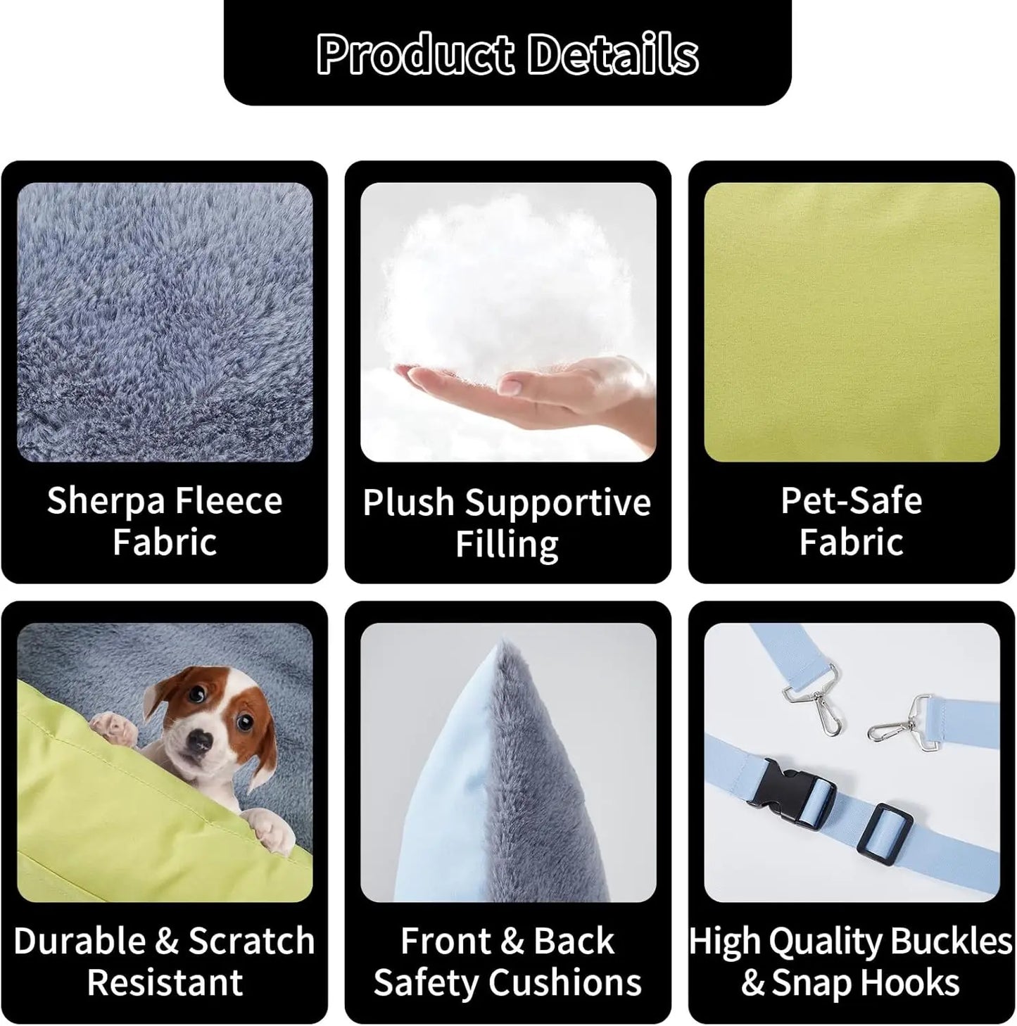 HiMISS Waterproof Travel Car Seat For Small Dogs And Cats