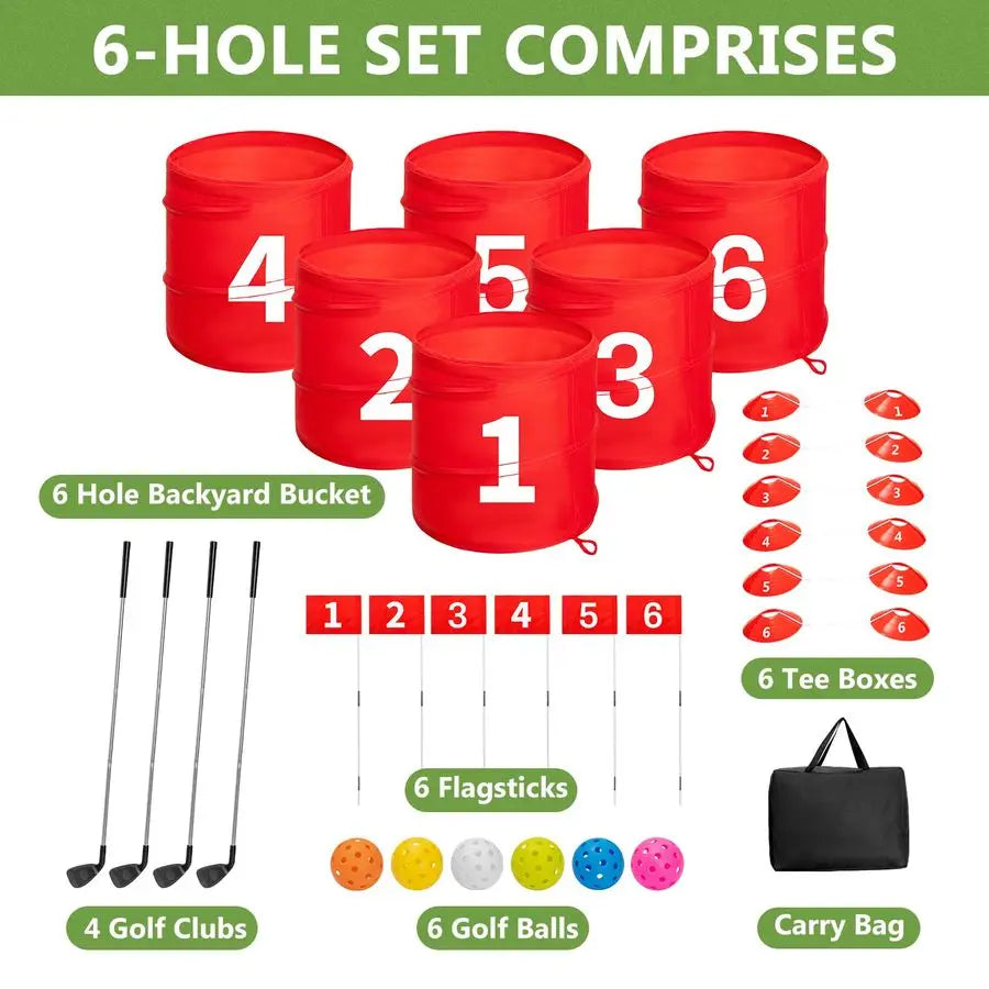 Six Hole Backyard Golf Game For Adults Outdoor Indoor Practice