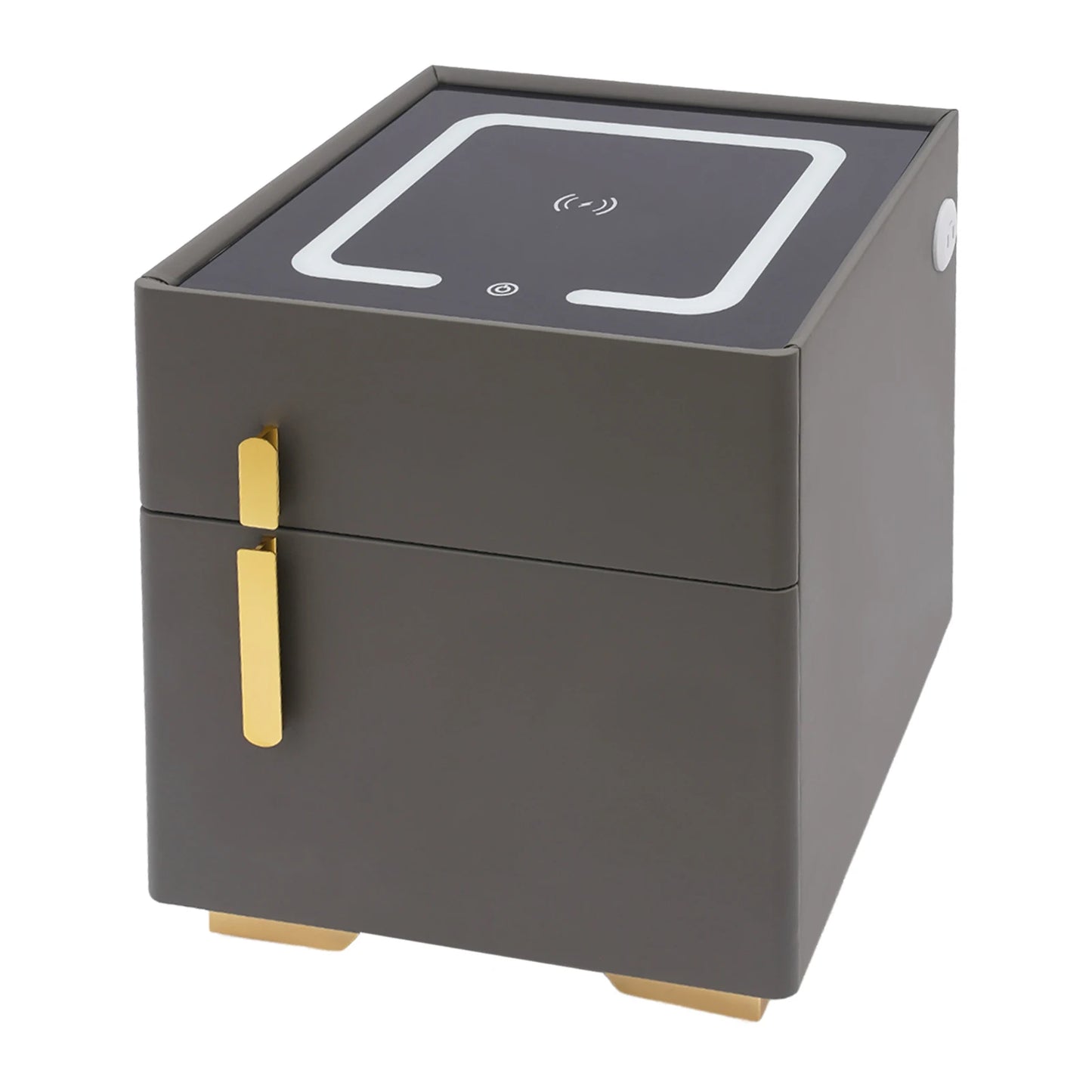 Bymaocar Solid Wood Nightstand With 2 Drawers And Wireless Charging