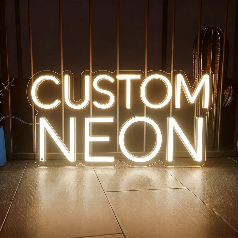 Custom Neon Sign, Birthday Bar, Wedding Party, LED Light Sign, Acrylic Neon Light, Commercial Sign, Night Light, Personalized De