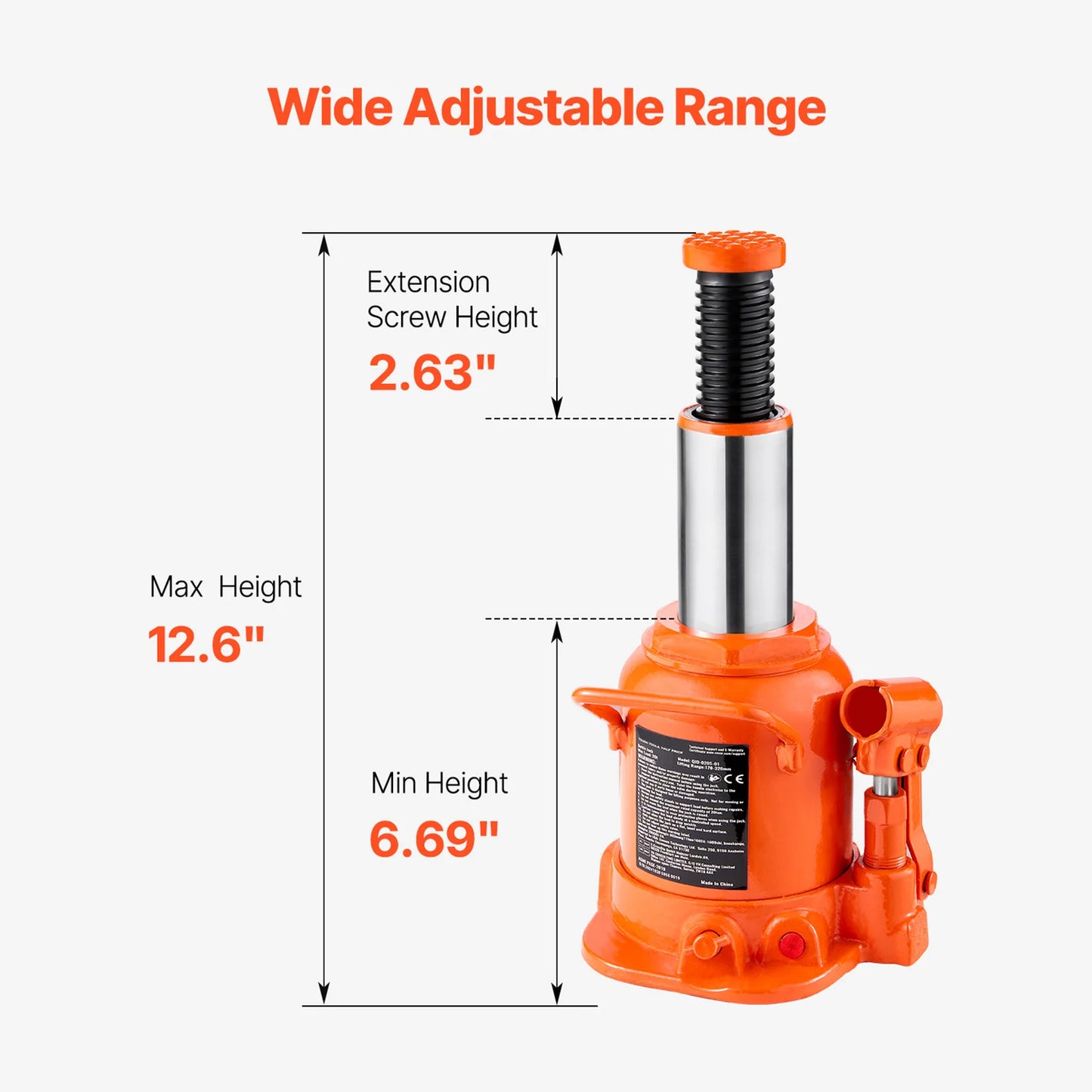 SucceBuy Heavy Duty Hydraulic Bottle Jack For Vehicle Lifting