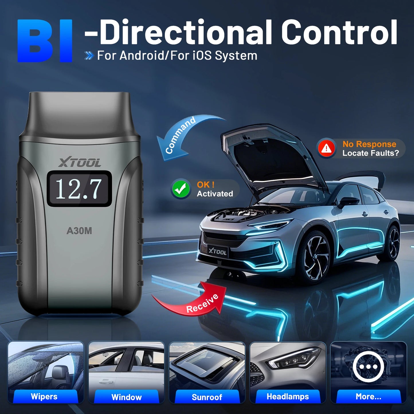 XTOOL A30M V2 Full System Diagnostic Tool Bidirectional OBD2