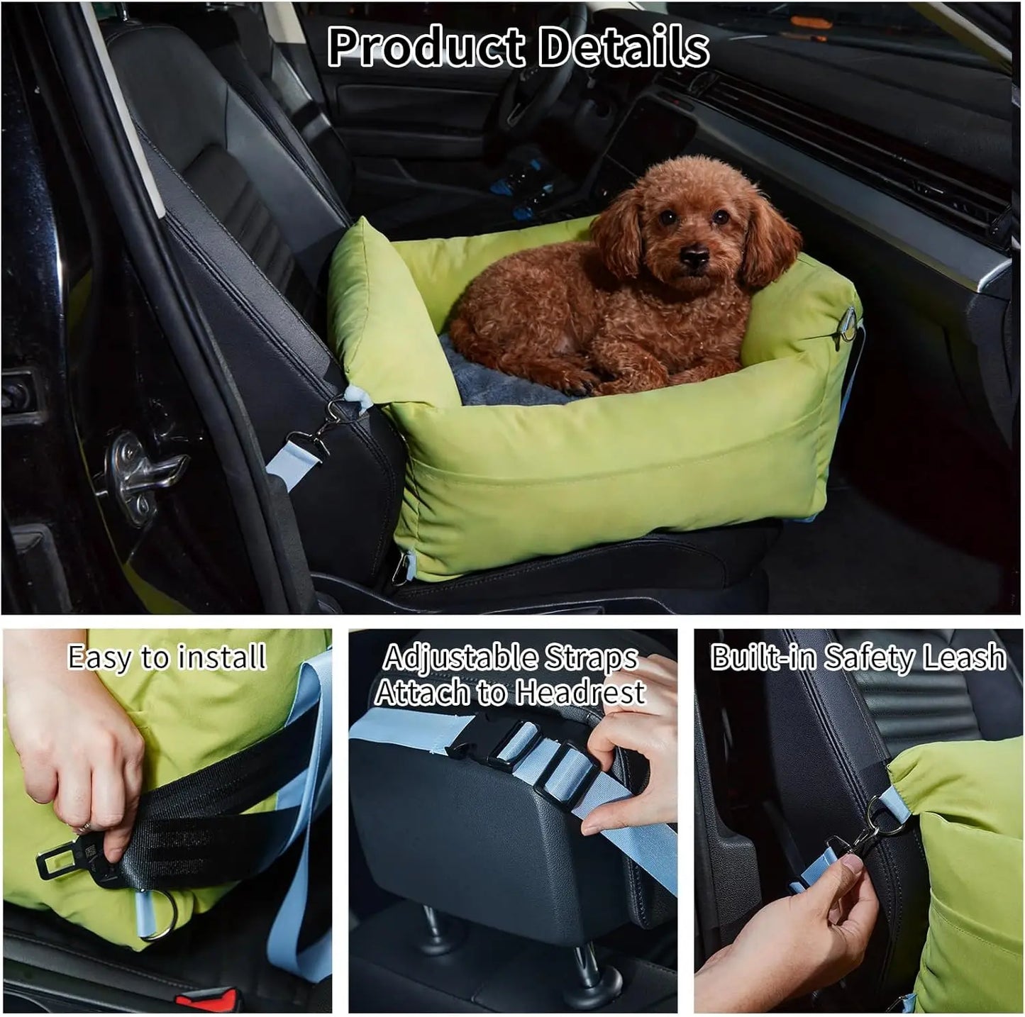 HiMISS Waterproof Travel Car Seat For Small Dogs And Cats