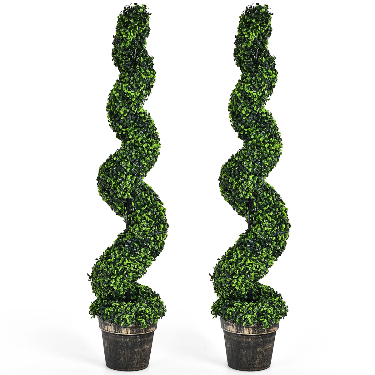 LIFEZEAL Artificial Spiral Boxwood Topiary Tree Indoor Outdoor Decor