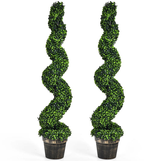 LIFEZEAL Artificial Spiral Boxwood Topiary Tree Indoor Outdoor Decor