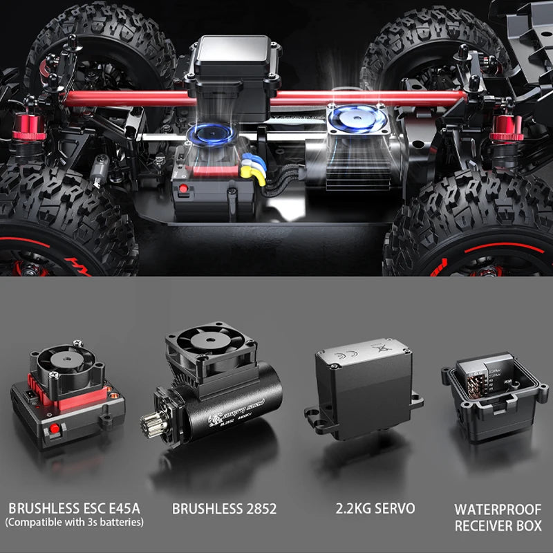 Jyscend Brushless RC Car 4WD Off Road Racing Truck