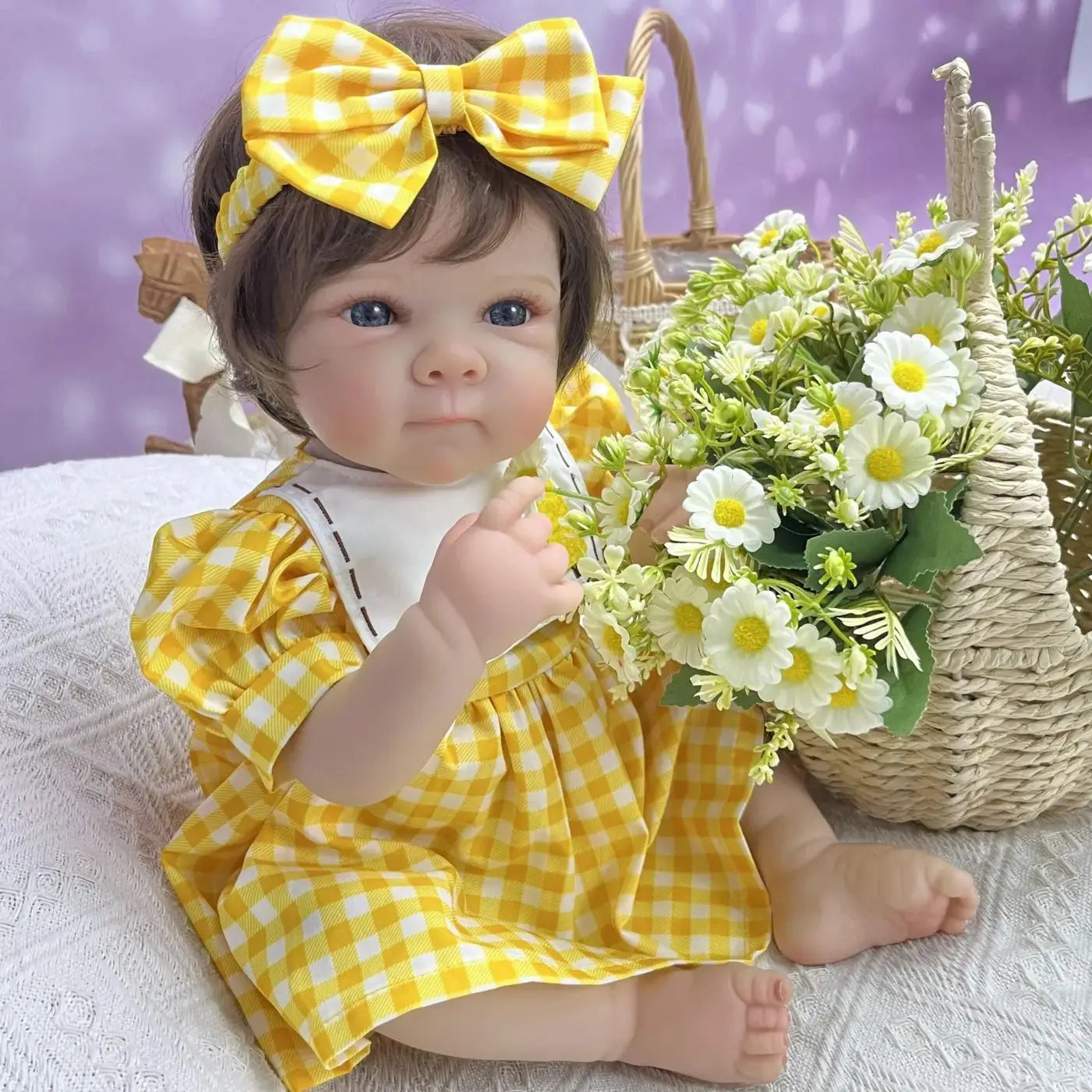BZDOLL Full Vinyl Body Reborn Baby Doll Lifelike Handmade Gift