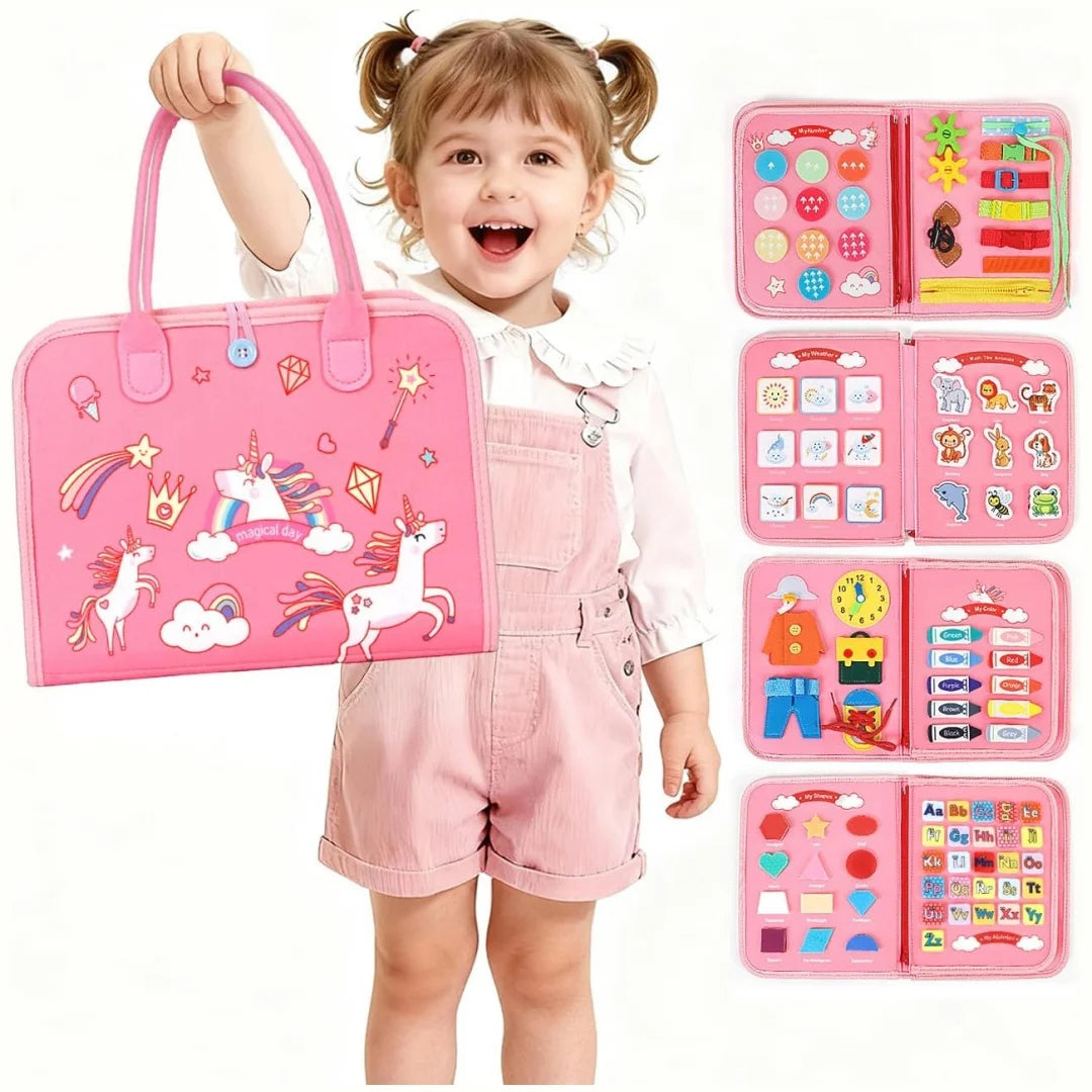 Busy Board Montessori Toy for Toddlers Sensory Learning