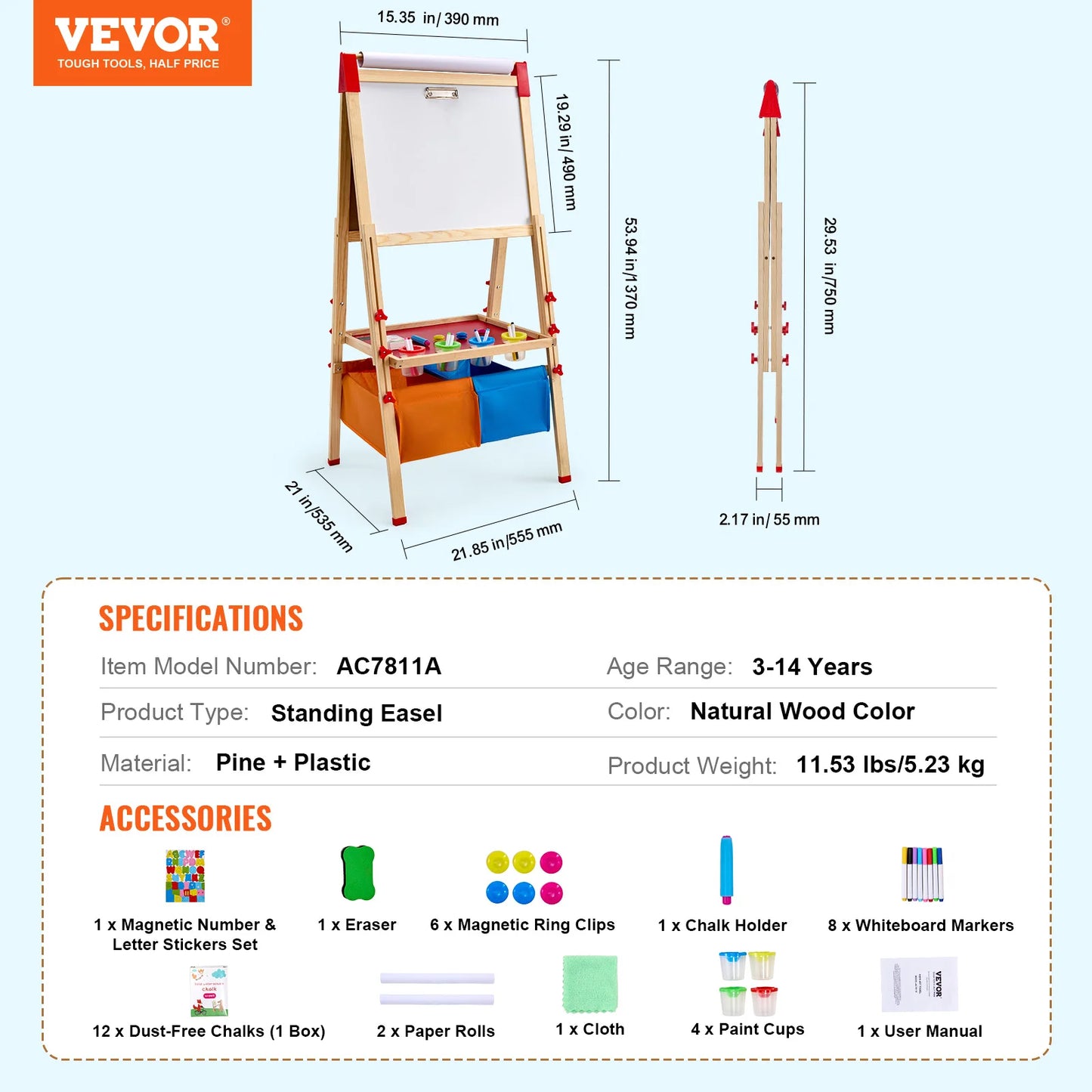 SucceBuy Magnetic Drawing Board WordPad For Kids Educational Art