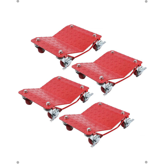 HiMISS 6000LBS Heavy-Duty Car Wheel Dolly Set With Antiskid