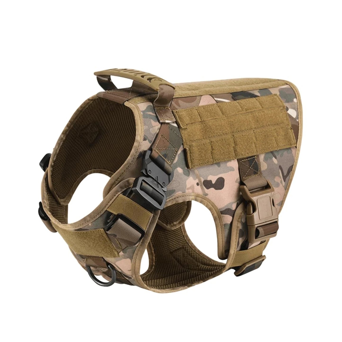 Petravel Tactical Dog Harness Vest With Molle Pouches For Training