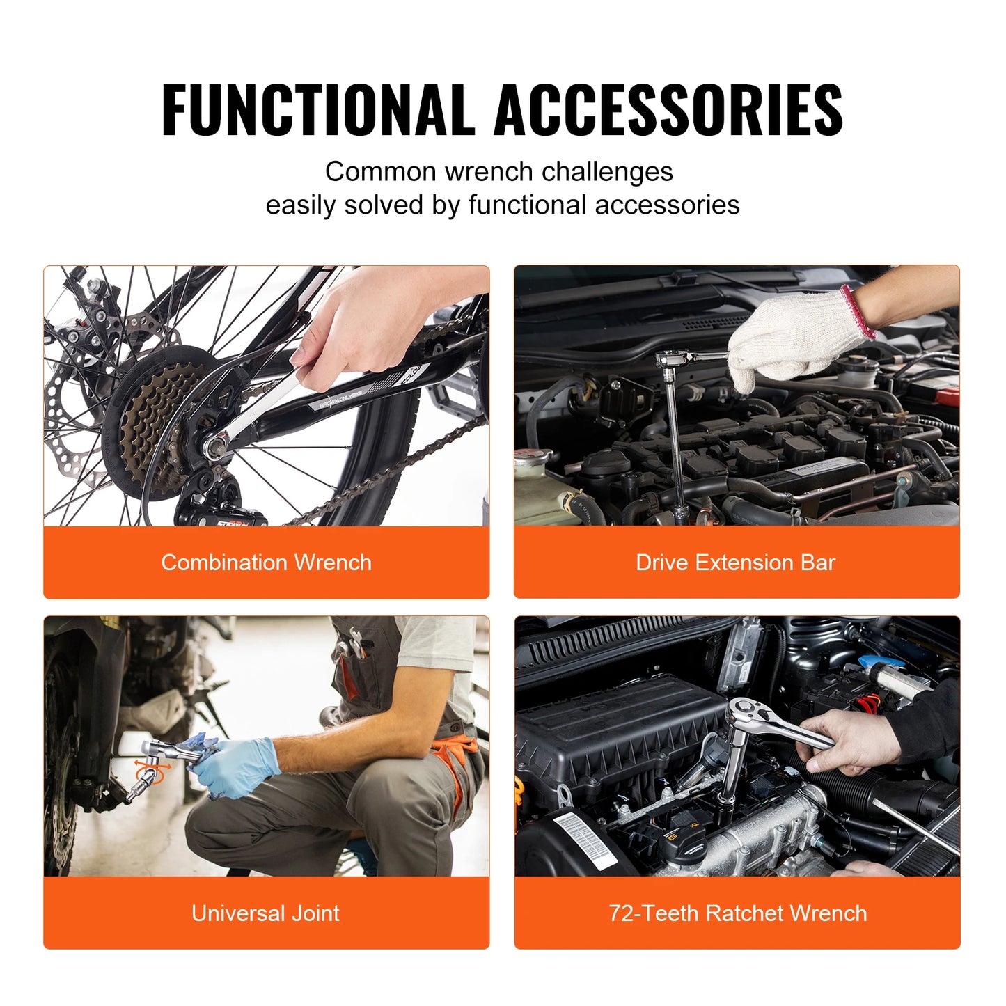 SucceBuy Mechanics Tool Set With Deep And Standard Sockets