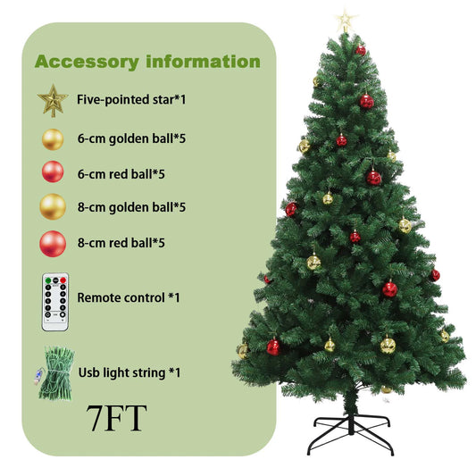 TWISTER.CK Artificial Pine Christmas Tree With Remote Control Hinged