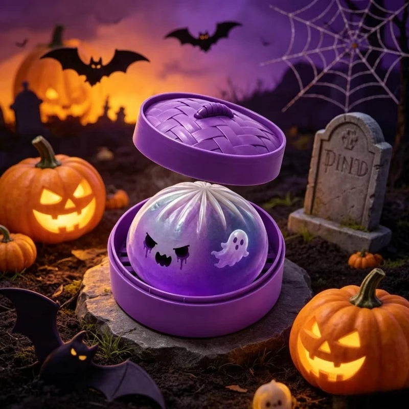 Soft Rebound Halloween Ghost Dumpling Squishy Sensory Decompression Toy