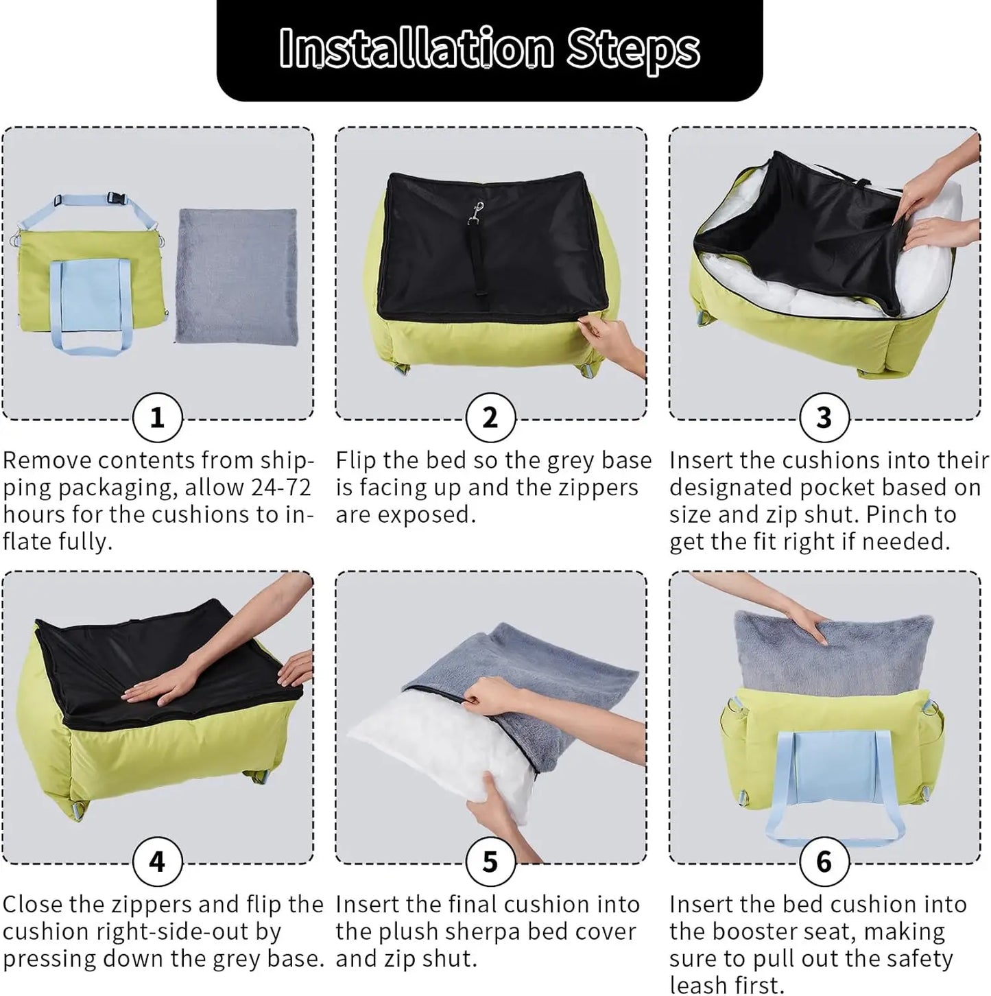 HiMISS Waterproof Travel Car Seat For Small Dogs And Cats