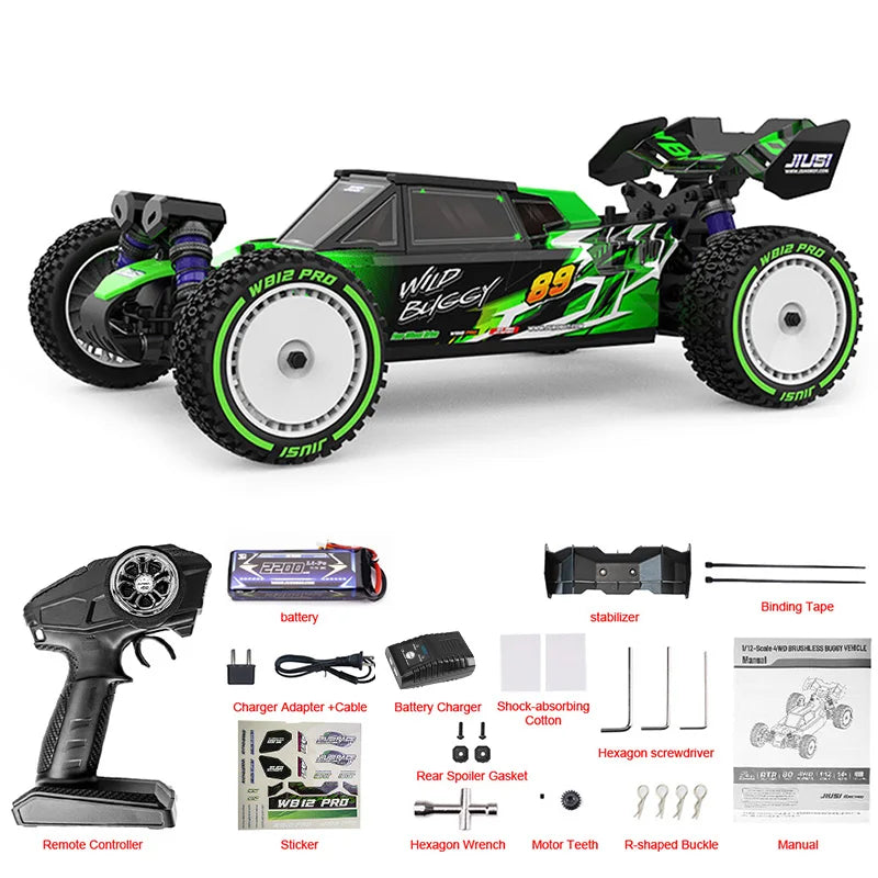 JIUSI WB Pro Brushless RC Car All-Terrain Fast Off Road 4X4 RTR