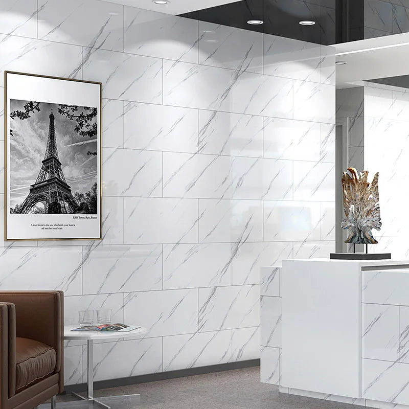 Marble PVC Self Adhesive Floor Tiles Waterproof Peel Stick Removable