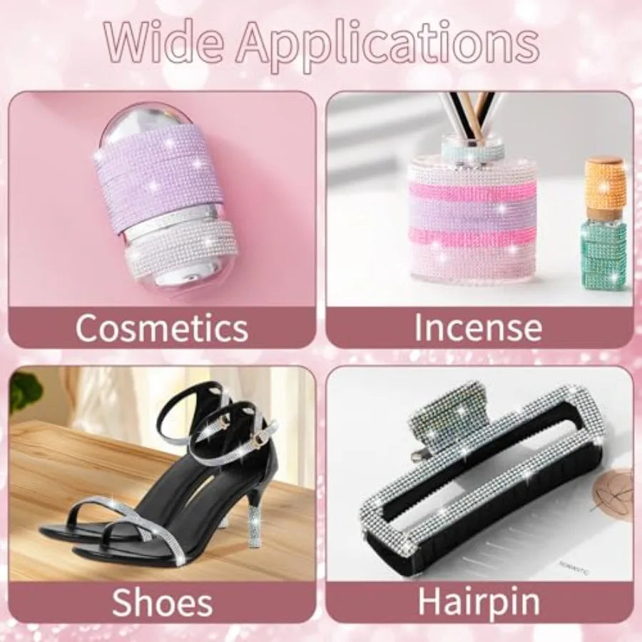 Rhinestone Ribbon Self-Adhesive Crystal Strips For DIY Crafts