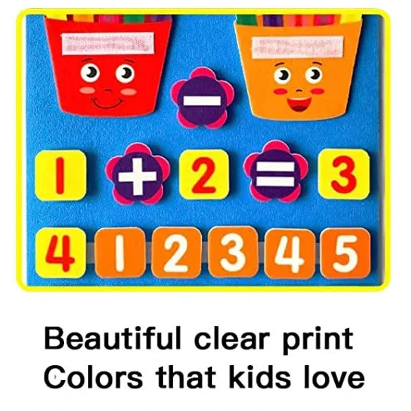 2 Pack Pencil Shape Felt Counters For Kids Counting Math Toy