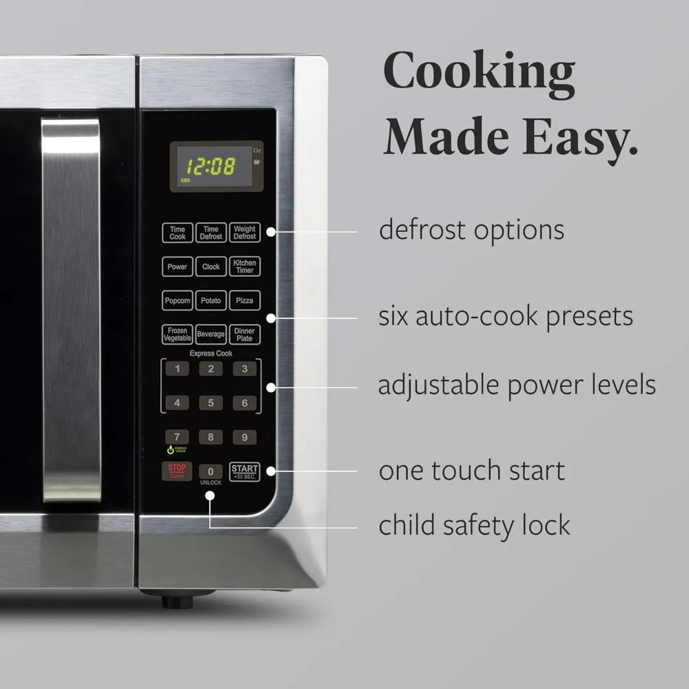 Countertop Microwave Oven 1100 Watts Auto Cook And Safety Lock