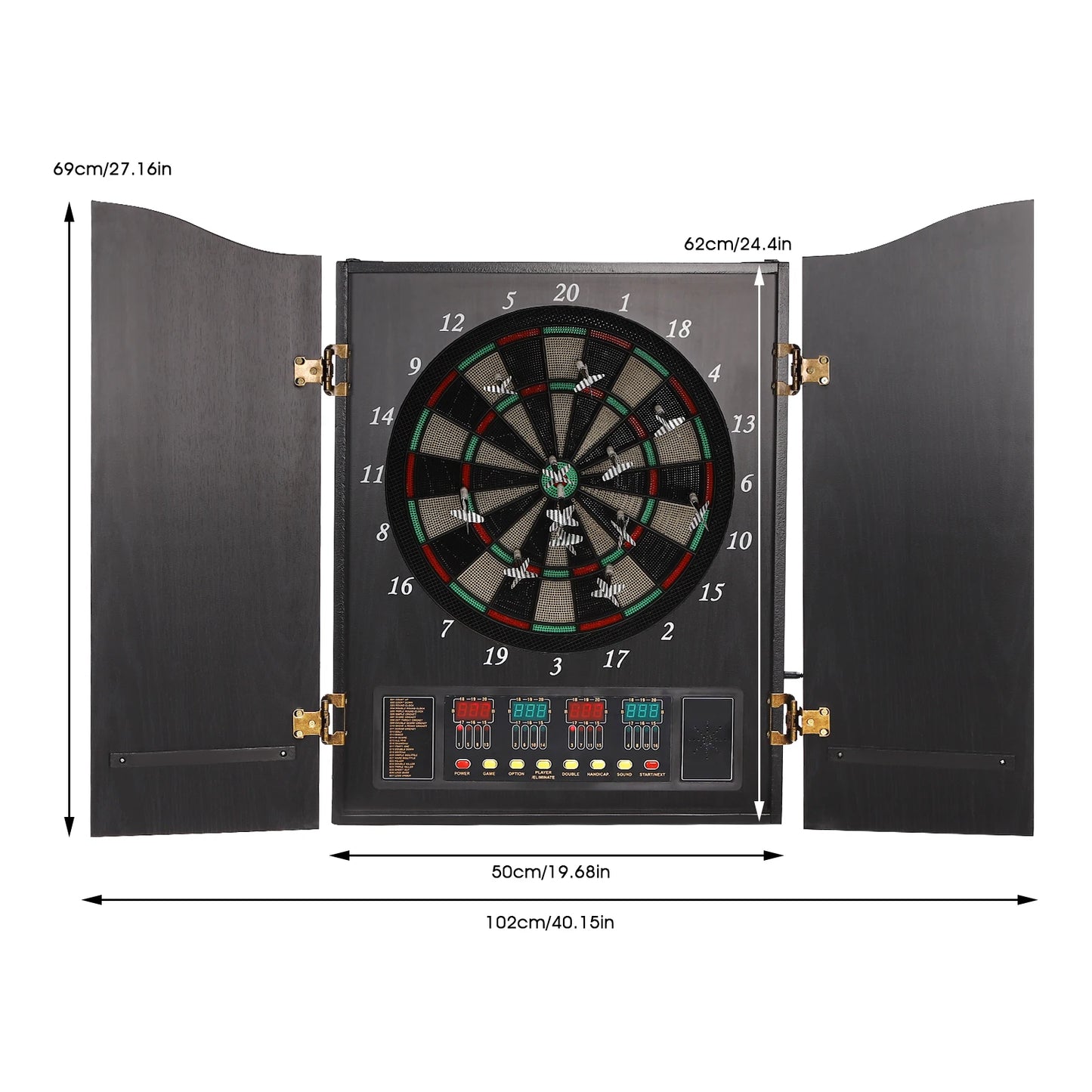 Electronic Dart Board Set With LED Displays And Voice Prompts