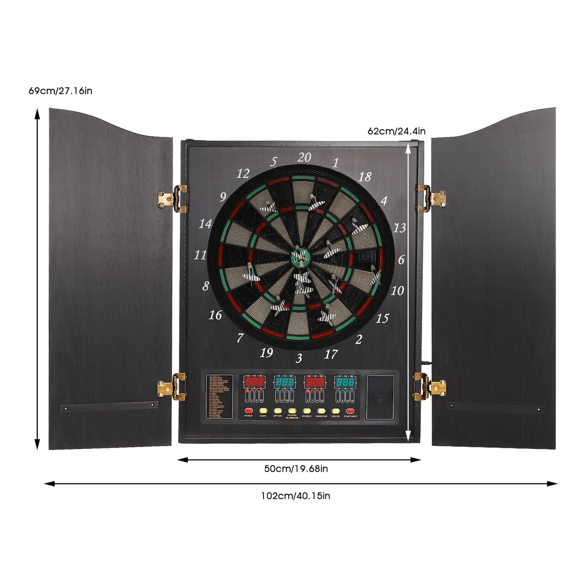 Electronic Dart Board Set With LED Displays And Voice Prompts