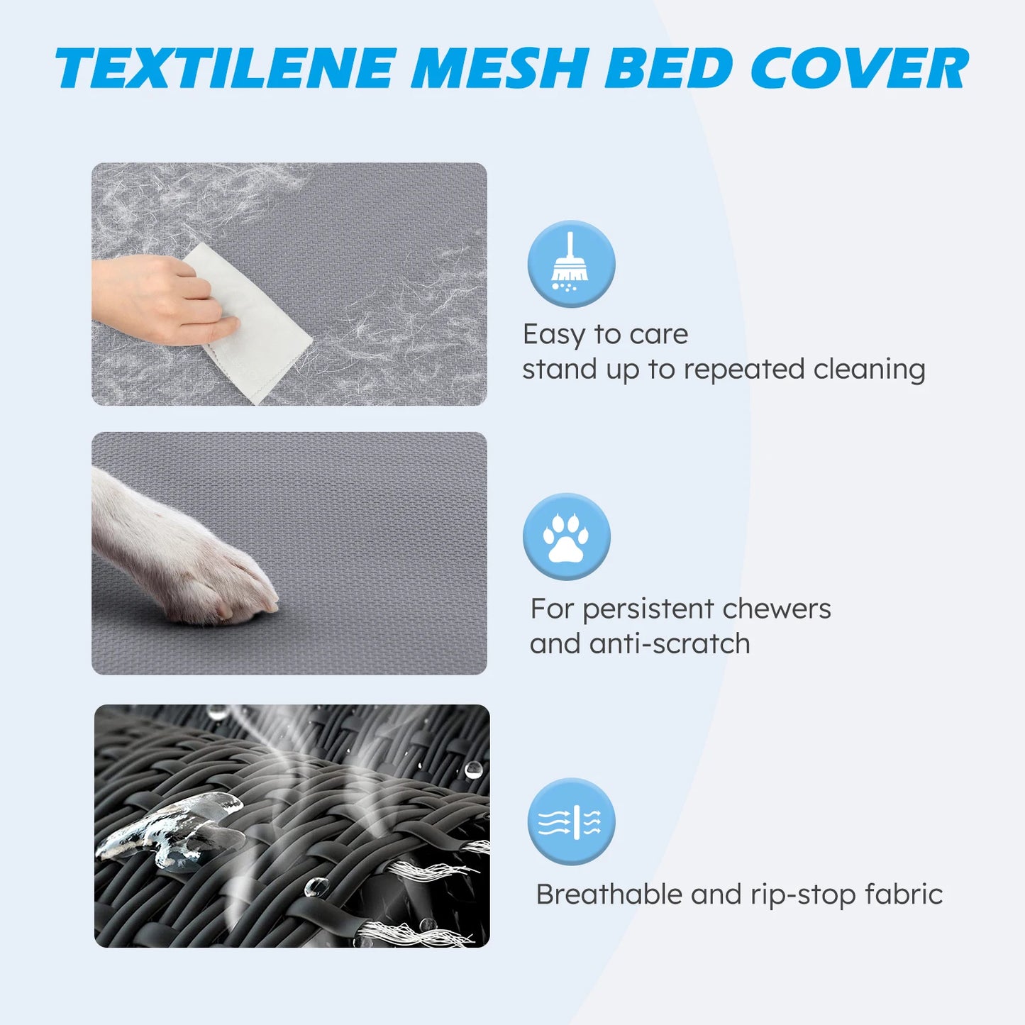 Elevated Dog Bed With Cooling Raised Cot And Breathable Mesh