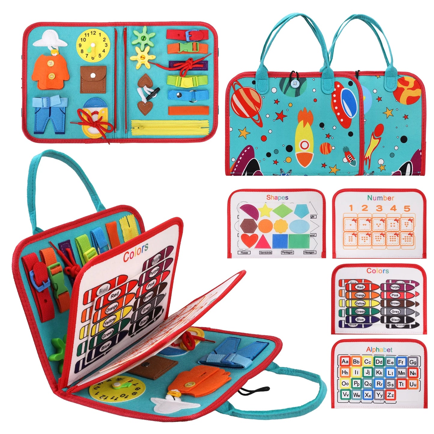 Busy Board Montessori Toy for Toddlers Sensory Learning