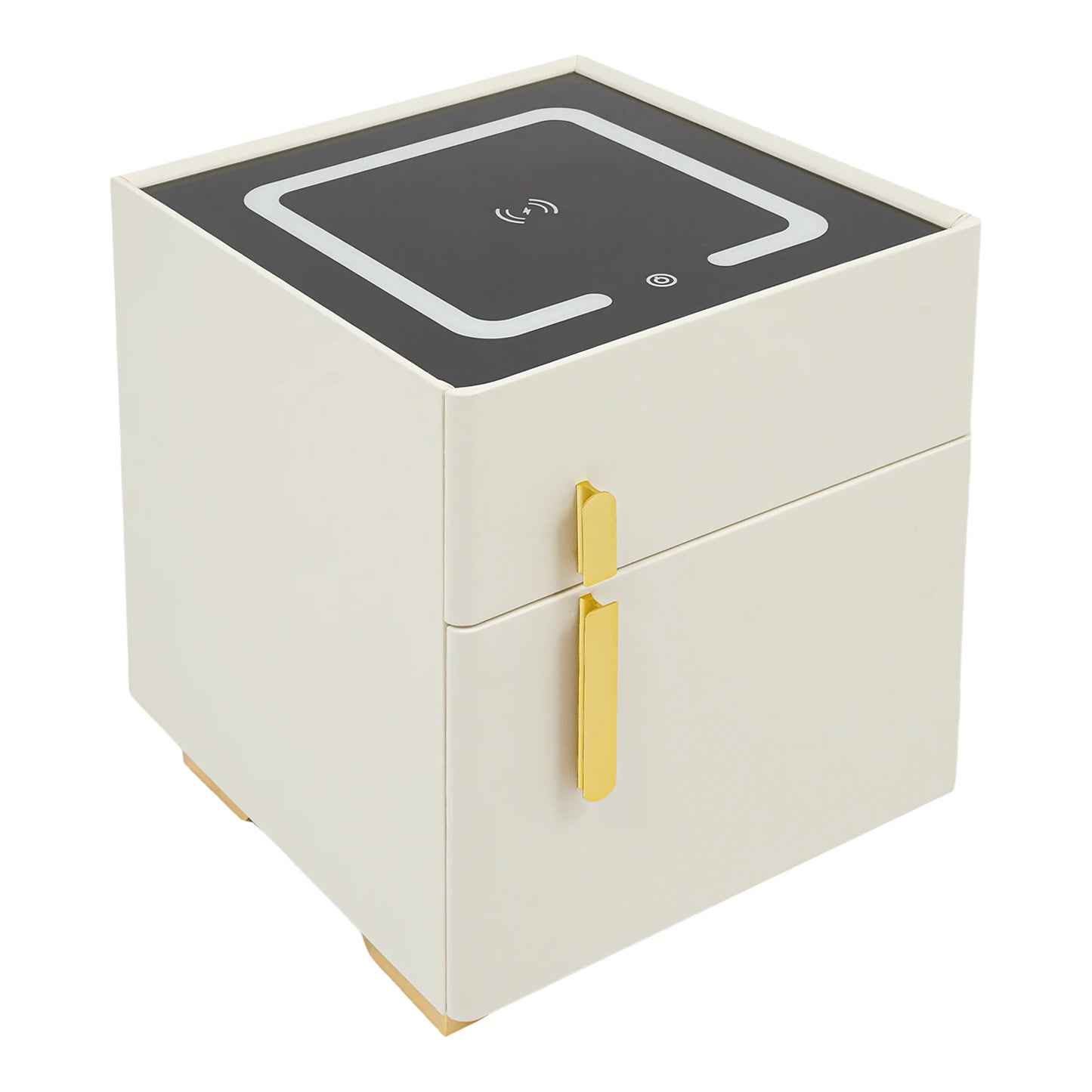 Bymaocar Modern Nightstand With Two Drawers And Wireless Charging