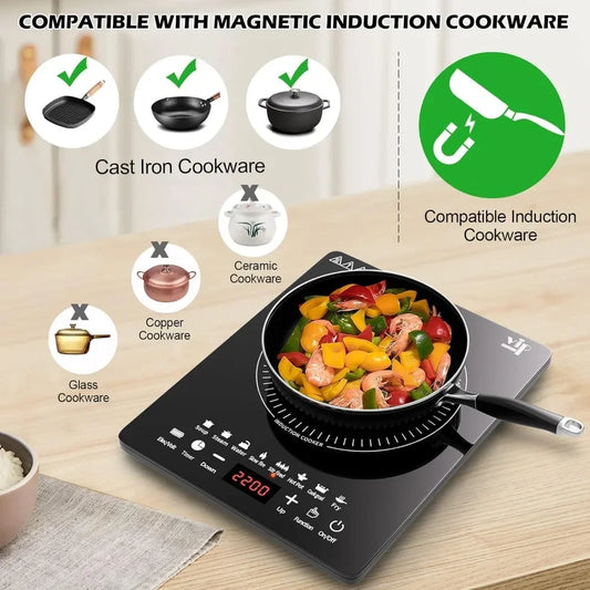 Bymaocar 110V Induction Cooktop 750W With Touch Panel