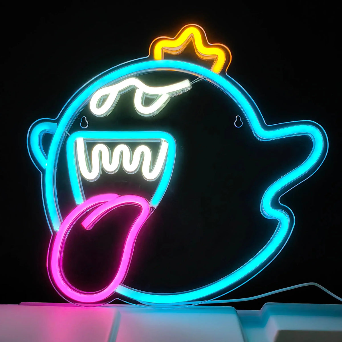King Boo Ghost LED Neon Sign for Game Room Decoration