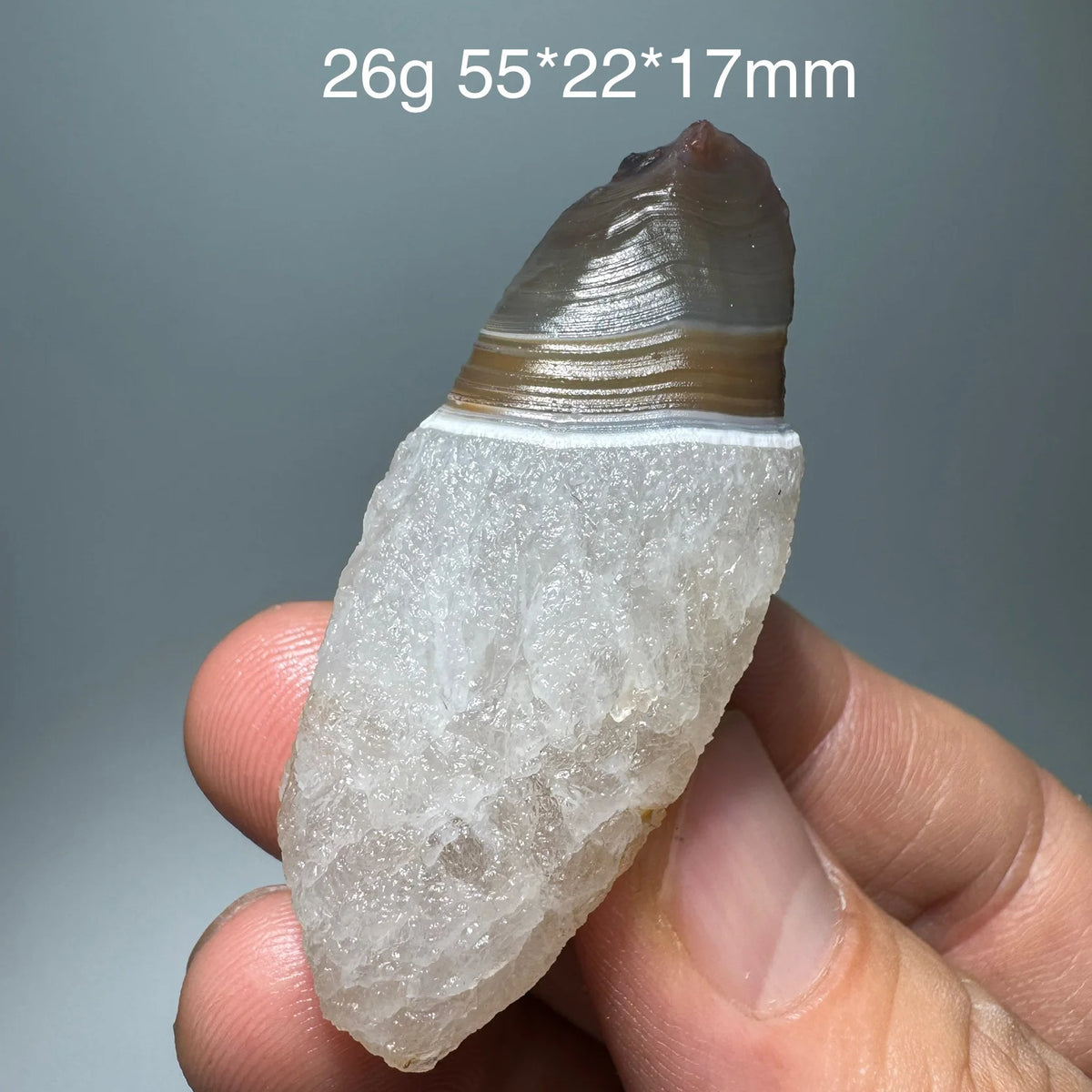 Natural Black Agate Mineral Specimen Energy Crystal Geode Healing Witchcraft Raw Stone Meditation Stick Halloween Decor BM1-33