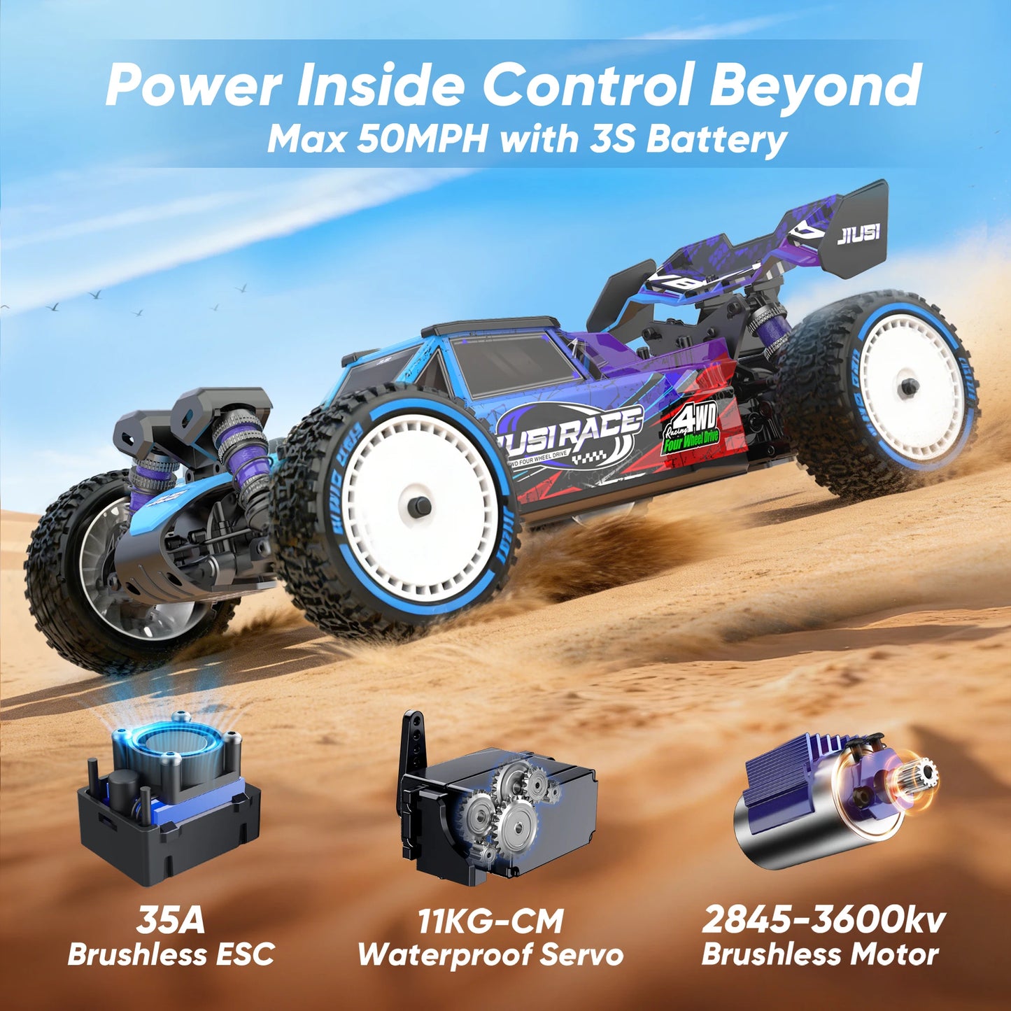 JIUSI WB12 Pro OneTwelfth RC Car 4WD Brushless High Speed