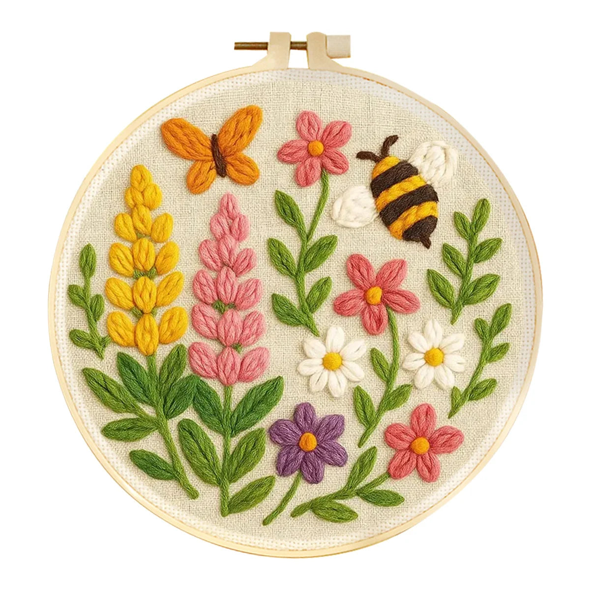 Beginner Punch Needle Kit 20x20cm With Embroidery Frame