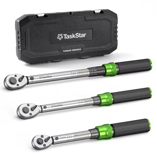 Torque Wrench Kit 1/4 3/8 1/2 Inch With 72 Tooth Dual Scales