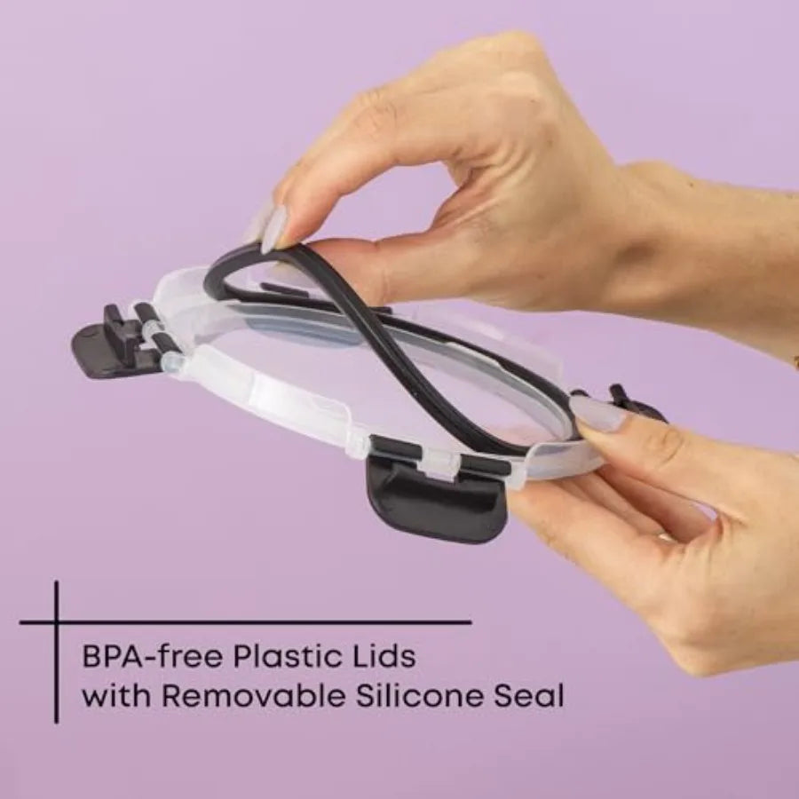 Borosilicate Glass Storage Containers With Lids Airtight Freezer Safe