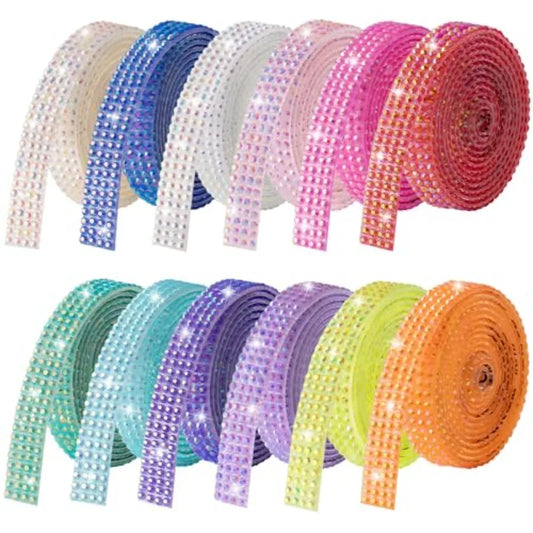Rhinestone Ribbon Self-Adhesive Crystal Strips For DIY Crafts