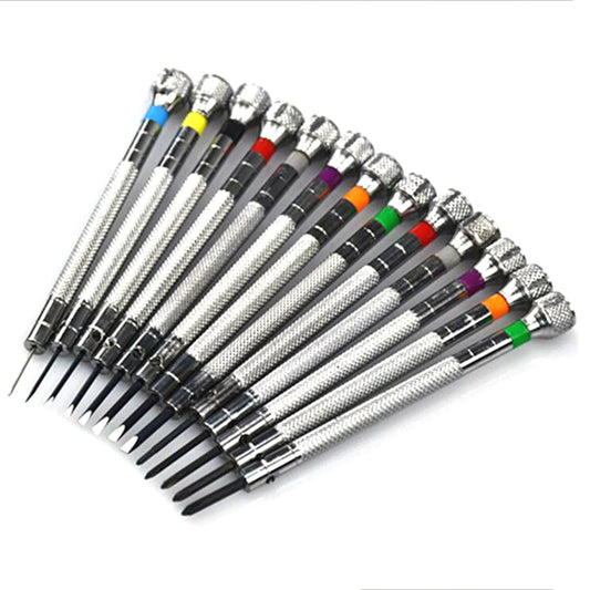 Watch Repair Screwdriver Set 13-Piece Metal Tools for Watchmakers