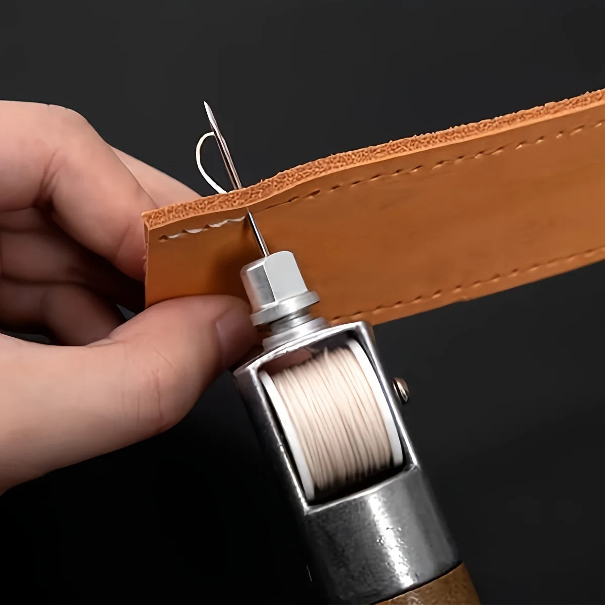 7 Piece Lockstitch Sewing Kit For DIY Leather And Fabric