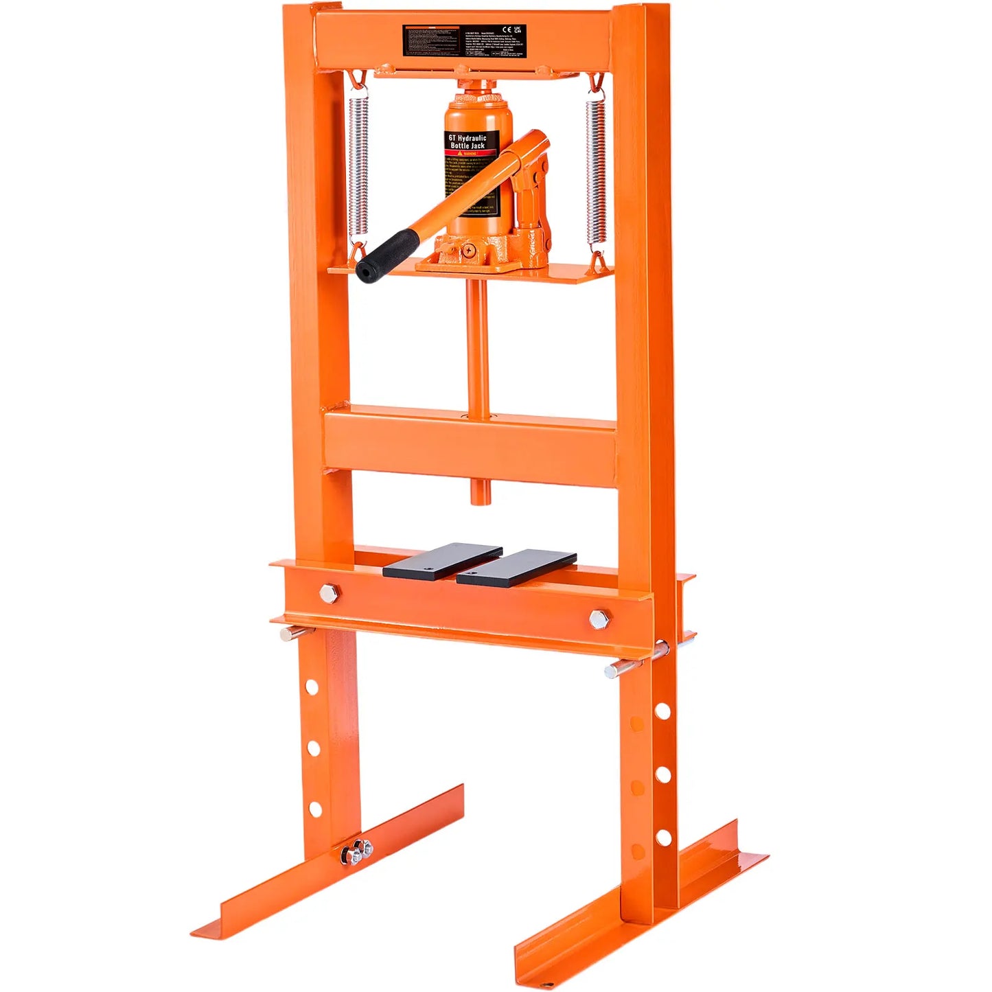 SucceBuy 6T H-Frame Hydraulic Shop Press With Plates
