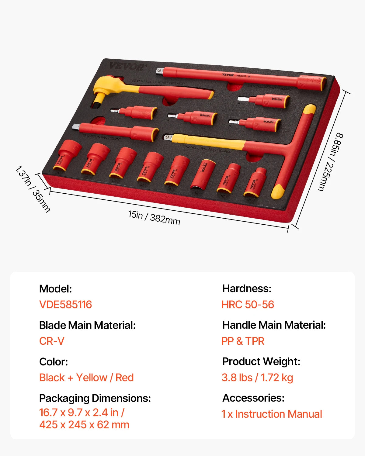 Insulated Screwdriver Set 1000V Magnetic Phillips For Electricians