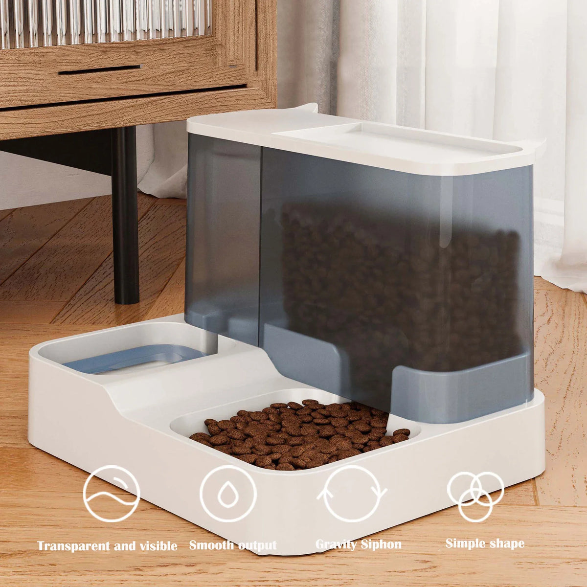 Automatic Pet Feeder And Water Dispenser Large Capacity