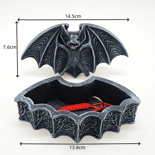 Silicone Mold Bat Jewelry Box DIY Halloween Decor Gypsum Craft Tools