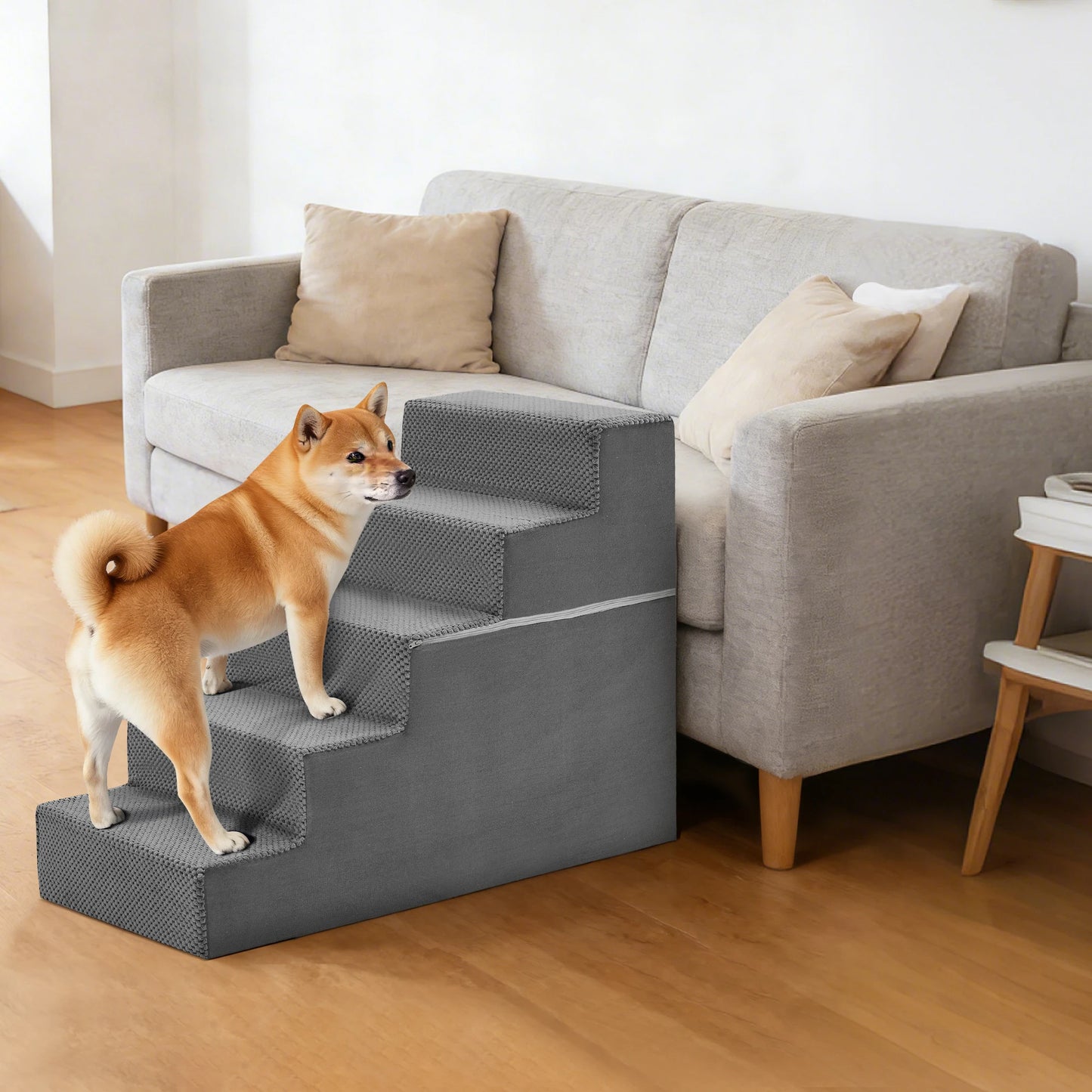 Foam Dog Stairs 3-5 Steps Right Angled Non Slip Ramp