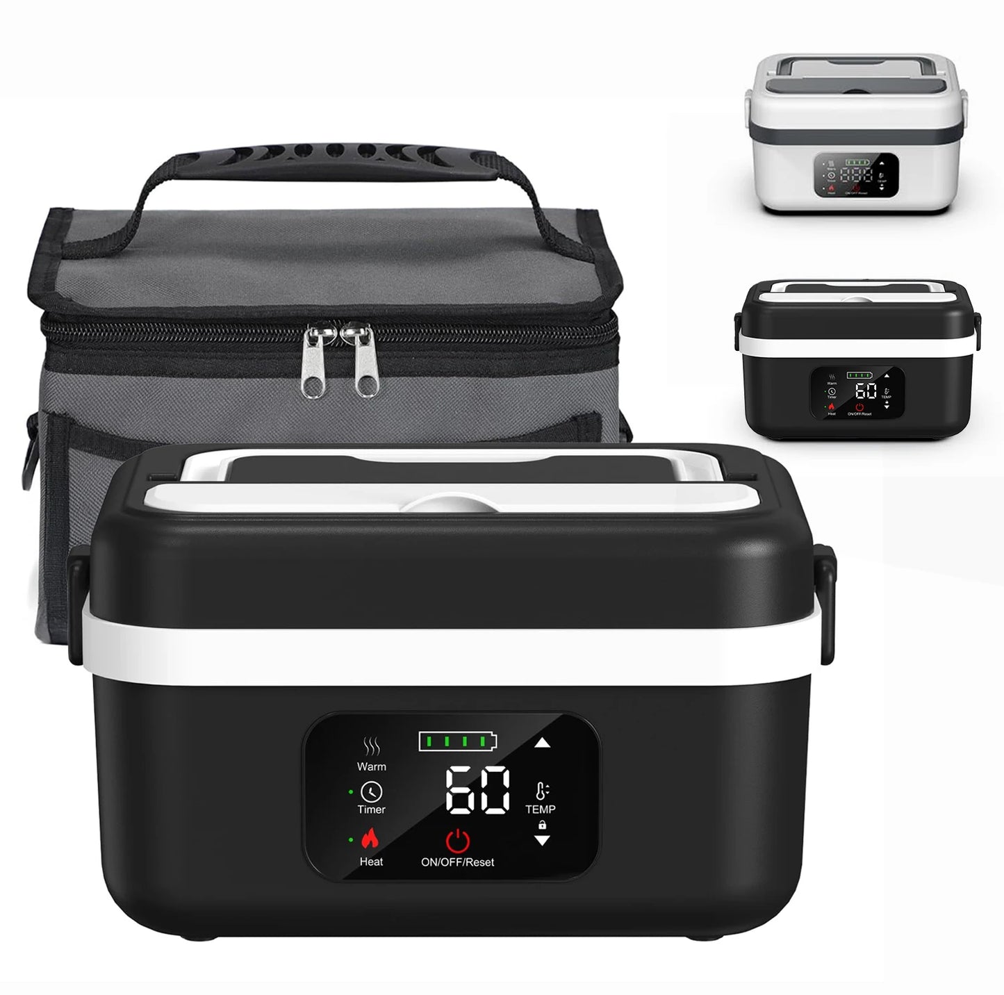 Wireless Insulated Lunch Box 1L 8000mAh Battery 60W Heating