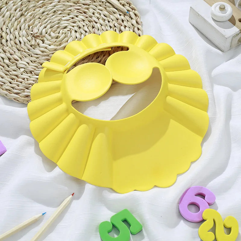 Adjustable Baby Shampoo Bathing Cap With Ear Protection